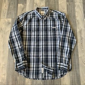 Lucky Brand Western Button Up Plaid Shirt  - Large